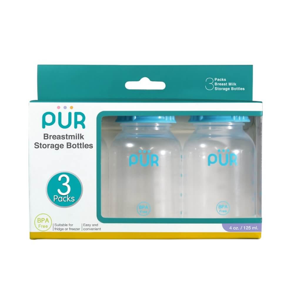ขวดเก็บน้ำนม PUR สีฟ้า (แพ็ค 3)