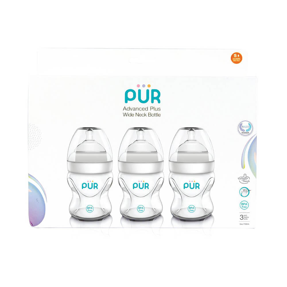 ขวดนม PUR ADVANCED WIDE NECK ขนาด 5 ออนซ์/150 มล. (แพ็ค 3)_1