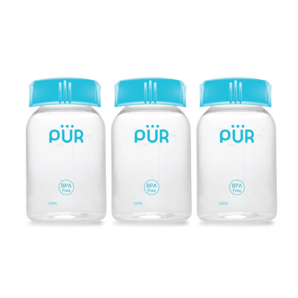 ขวดเก็บน้ำนม PUR สีฟ้า (แพ็ค 3)