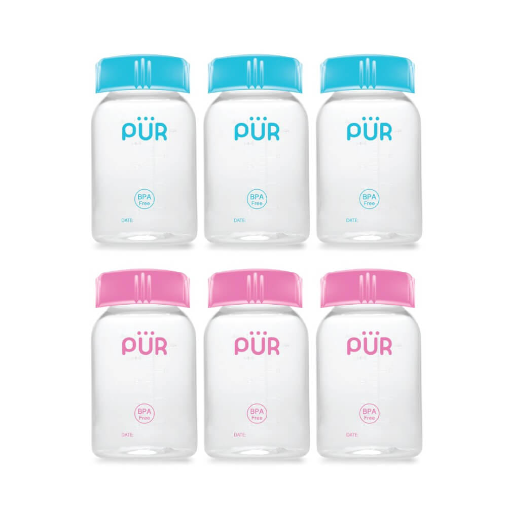 ขวดเก็บน้ำนม PUR สีชมพู (แพ็ค 3)
