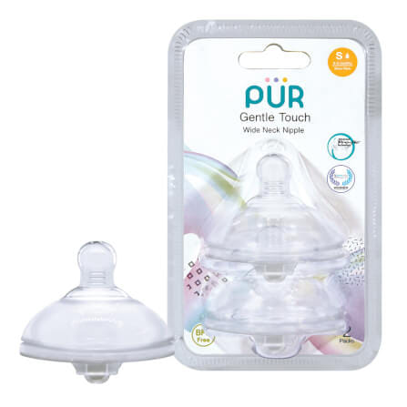 จุกนม PUR รุ่ม GENTLE TOUCH คอกว้าง ขนาด S (0-3 เดือน แพ็ค 2 ชิ้น)_1
