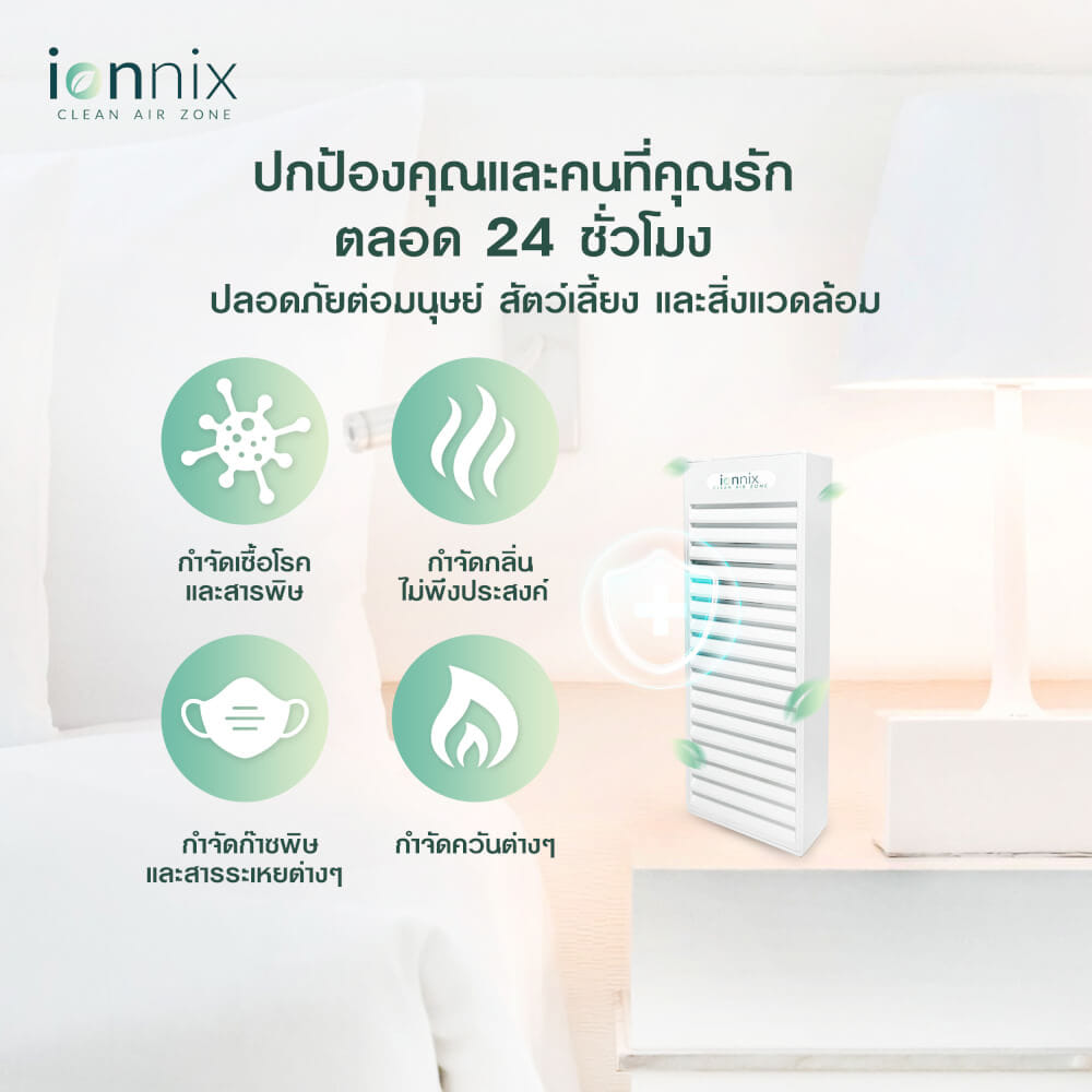 เครื่องฟอกอากาศ IONNIX GERM AND TOXIN ELIMINATOR FOR AIR AND VARIOUS SURFACES ครอบคลุมพื้นที่ 26-30 ตร.ม._6