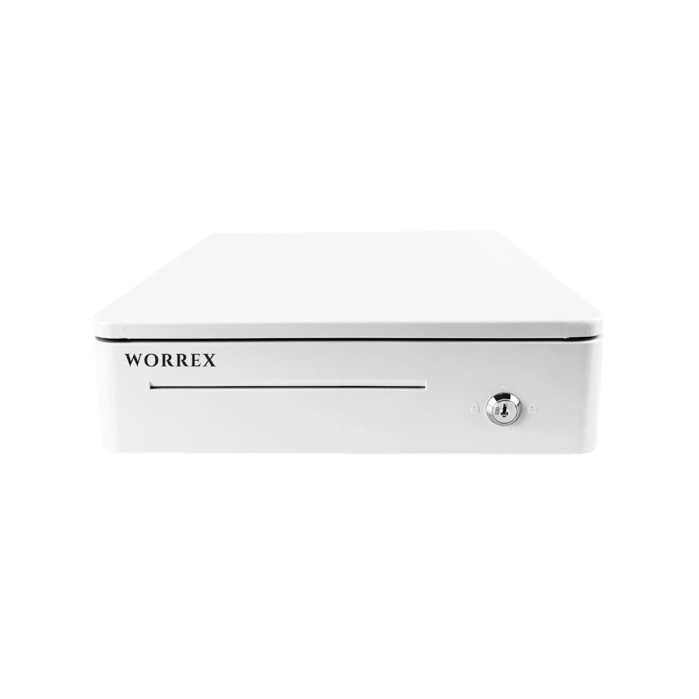ลิ้นชักเก็บเงิน WORREX รุ่น W-330R1 สีขาว 4 ช่องแบงค์ 6 ช่องเหรียญ RJ11 12/24V_1