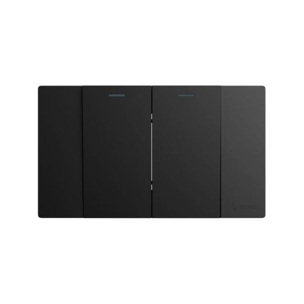 ชุดสวิตช์ 1 ทาง 2 ช่อง GONEO รุ่น PIANO SONATA G25-K211-BK สีดำ_1