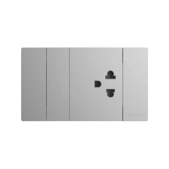 ชุดเต้ารับเดี่ยว 3 ขา GONEO รุ่น PIANO SONATA G25-Z103-MGY สีเทา MOON SHADOW GRAY ขากลมแบน_0