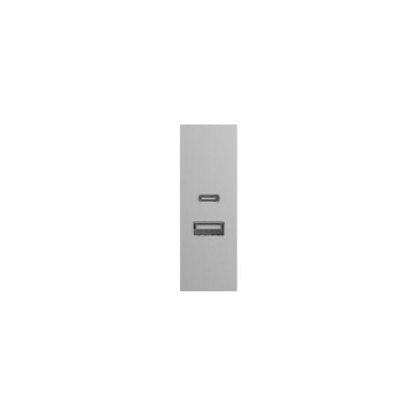 เต้ารับ USB 1 ช่อง TYPE C 1 ช่อง GONEO รุ่น PIANO SONATA G25-T209-MGY สีเทา MOON SHADOW GRAY_0