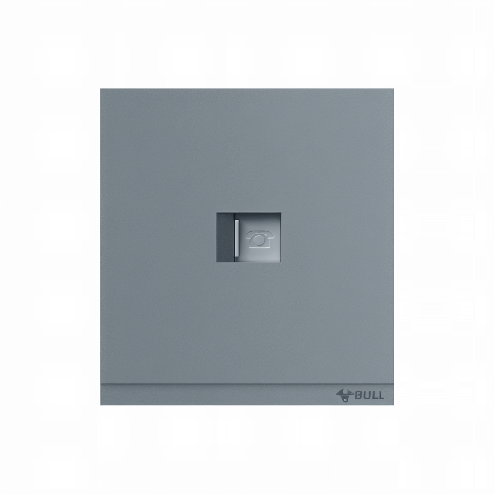 ชุดเต้ารับโทรศัพท์ 1 ช่อง GONEO รุ่น PIANO OPUS ONE G67-T101-RGY สีเทา