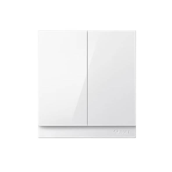ชุดสวิตซ์ 1 ทาง 2 ช่อง GONEO รุ่น PIANO G27-K211-WH สีขาว
