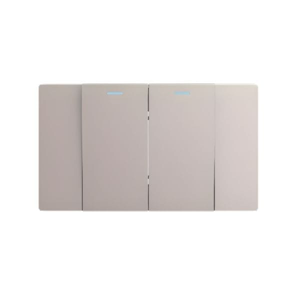 ชุดสวิตช์ 1 ทาง 2 ช่อง GONEO รุ่น PIANO SONATA G25-K211-RGO สีโรสโกลด์