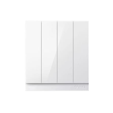 ชุดสวิตซ์ 1 ทาง 4 ช่อง GONEO รุ่น PIANO G27-K411-WH สีขาว_0
