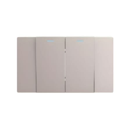 ชุดสวิตช์ 1 ทาง 2 ช่อง GONEO รุ่น PIANO SONATA G25-K211-RGO สีโรสโกลด์_0