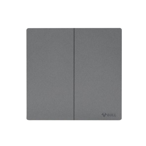 ชุดสวิตช์ 2 ทาง 2 ช่อง GONEO รุ่น BUTTERFLY G56-K212-RGY สีเทา_1