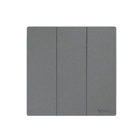 ชุดสวิตช์ 2 ทาง 3 ช่อง GONEO รุ่น BUTTERFLY G56-K312-RGY สีเทา_1
