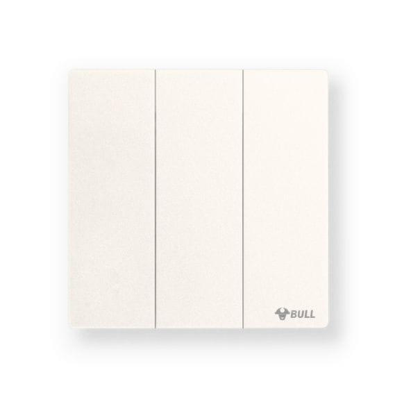 ชุดสวิตช์ 2 ทาง 3 ช่อง GONEO รุ่น BUTTERFLY G56-K312-RWH สีขาว ร็อคไวท์_1