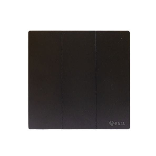 ชุดสวิตช์ 2 ทาง 3 ช่อง GONEO รุ่น BUTTERFLY G56-K312-DBK สีดำ_1
