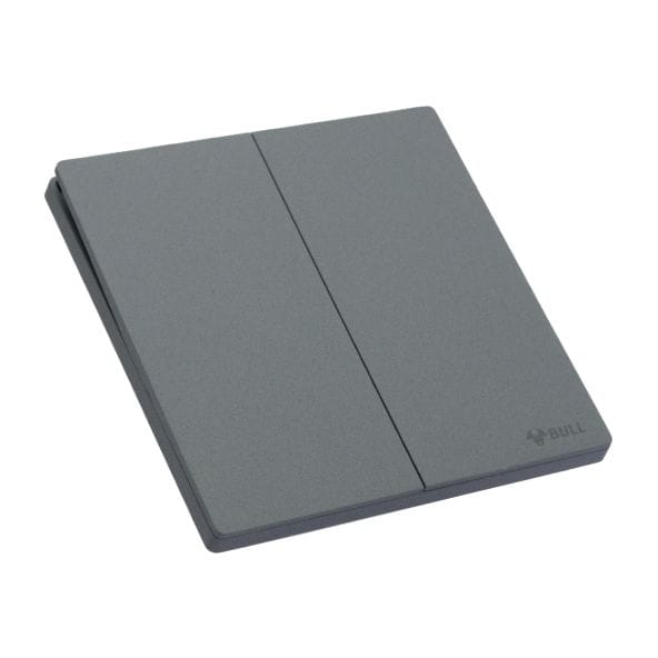 ชุดสวิตช์ 2 ทาง 2 ช่อง GONEO รุ่น BUTTERFLY G56-K212-RGY สีเทา_2