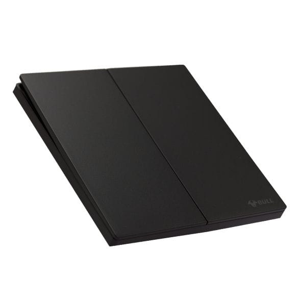 ชุดสวิตช์ 2 ทาง 2 ช่อง GONEO รุ่น BUTTERFLY G56-K212-DBK สีดำ_2
