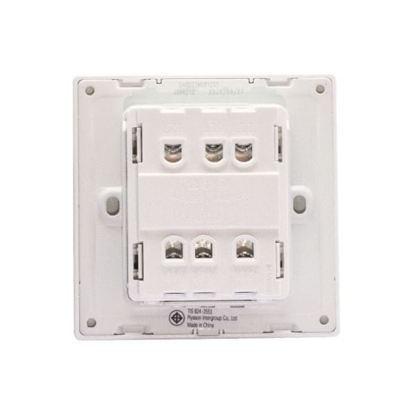 ชุดสวิตช์ 2 ทาง 2 ช่อง GONEO รุ่น BUTTERFLY G56-K212-RWH สีขาว ร็อคไวท์_3