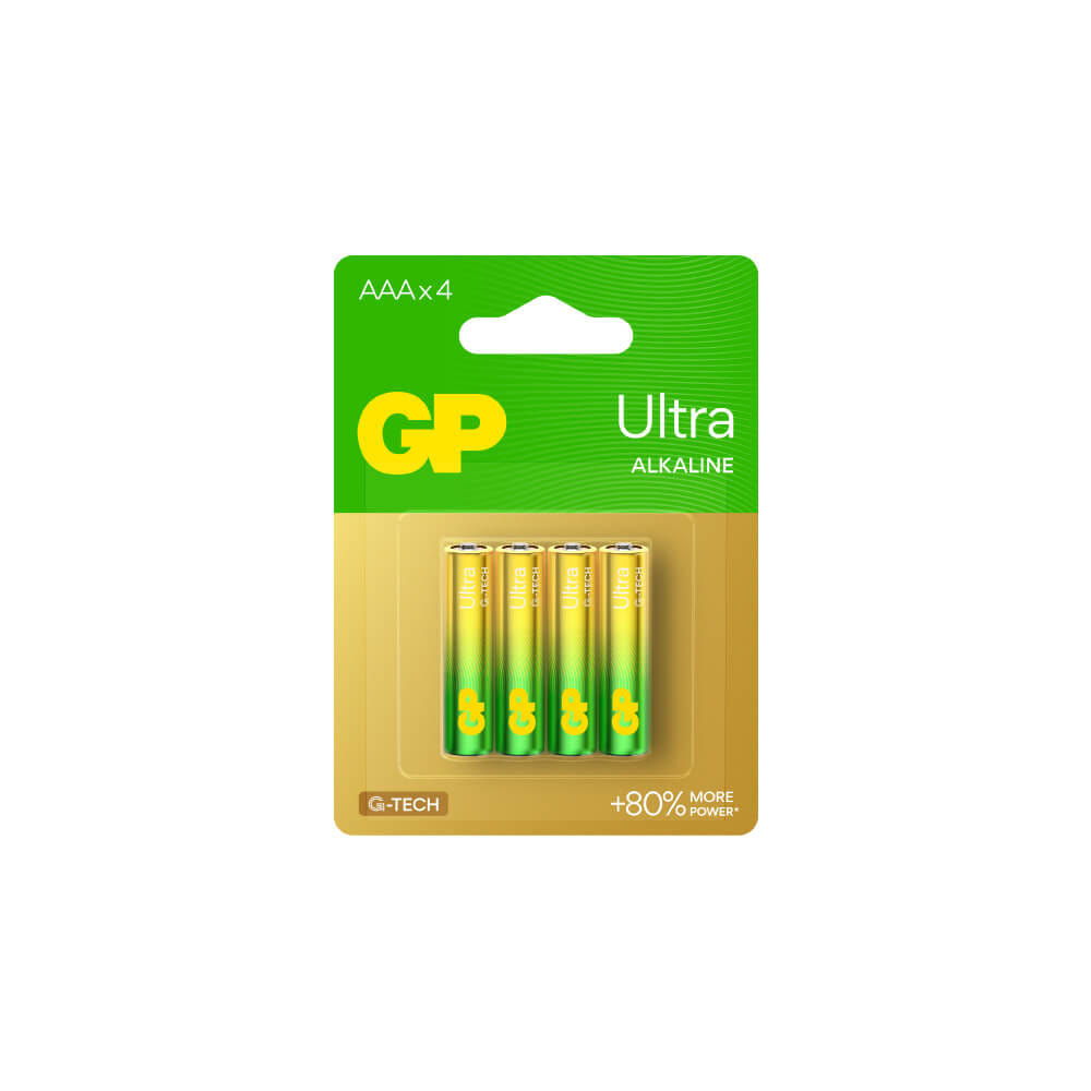 ถ่านอัลคาไลน์ GP BATTERY ULTRA ALKALINE AAA X 4 1 กล่อง (10 แพ็ค)_0