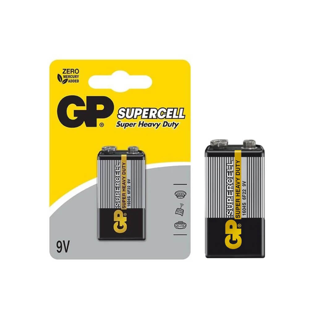 ถ่านคาร์บอนซิงค์ GP BATTERY CABON ZINC SUPERCELL 9V-1 1กล่อง (10 แพ็ค)_0
