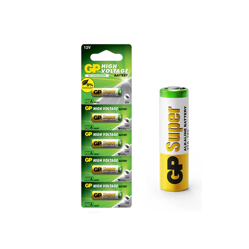 ถ่านอัลคาไลน์ GP BATTERY ALKALINE REMOTE NO.27A X 5 ถ่านอัลคาไลน์สำหรับรีโมท 1 แพ็ค 5 ก้อน_1