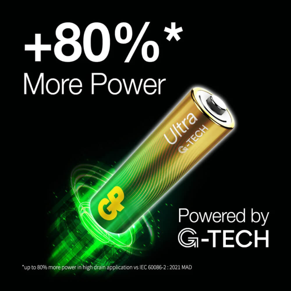 ถ่านอัลคาไลน์ GP BATTERY ULTRA ALKALINE AA X 8 (แพ็ค 8 ก้อน)