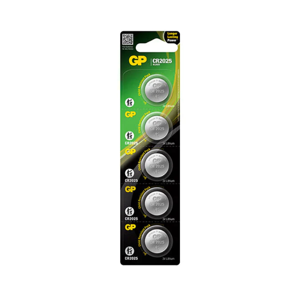 ถ่านกระดุม GP BATTERY LITHIUM NO 2025 X 5 ถ่านกระดุม แพ็ค 5 ก้อน_0