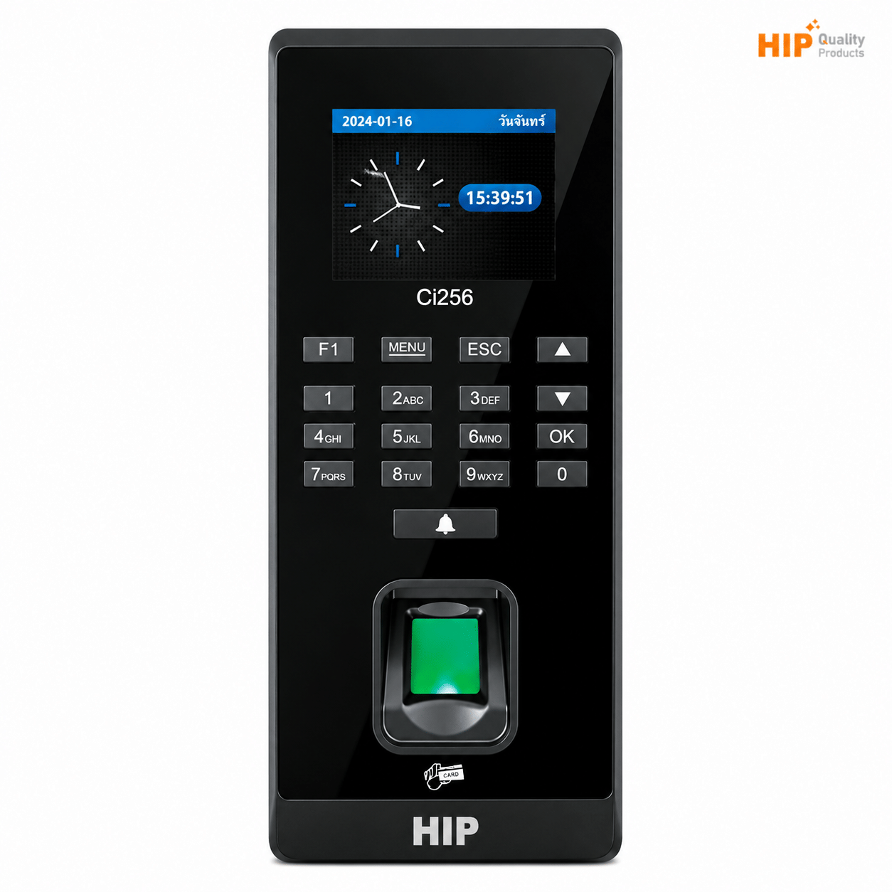 เครื่องสแกนลายนิ้วมือ HIP รุ่น CI256 สีดำ