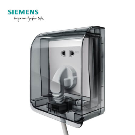 ฝากันน้ำสำหรับเต้ารับ SIEMENS ซีรีส์ AZIO ขนาด 120 มม. สีขาว_2