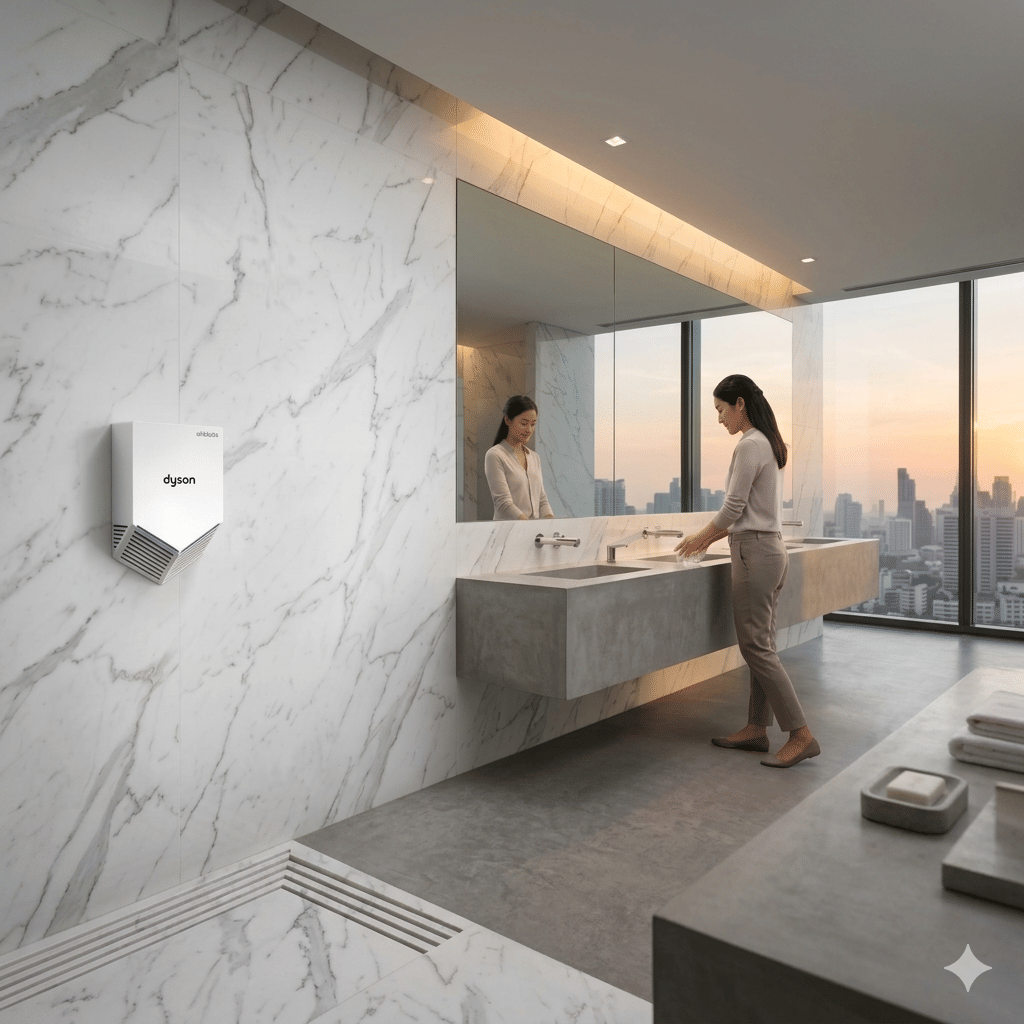 เครื่องเป่ามือ DYSON AIRBLADE รุ่น HU02 สีขาว_8