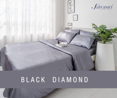 ผ้าปูที่นอน SAIYASIRI รุ่น SIGNATURE ขนาด 3.5 ฟุต สี BLACK DIAMOND_3