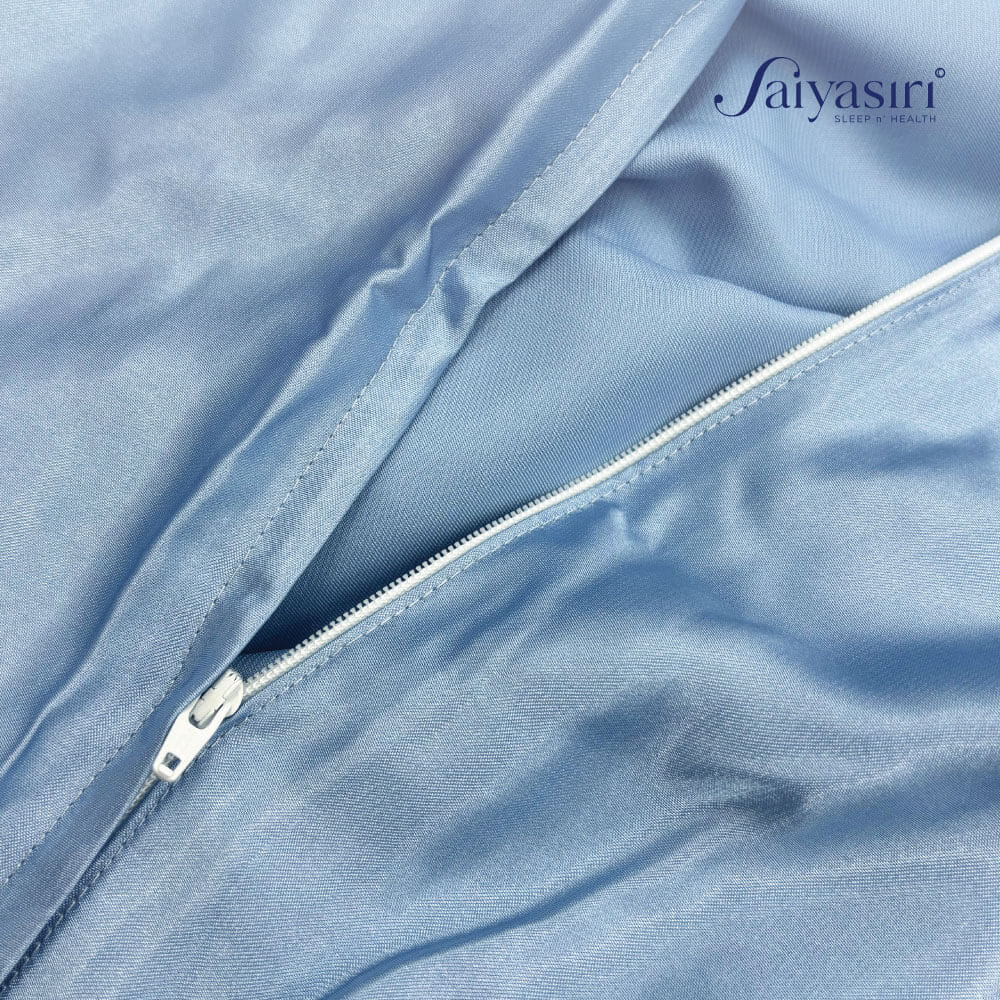 ปลอกผ้านวม SAIYASIRI รุ่น SIGNATURE ขนาด 5 ฟุต สี TIFFANY BLUE