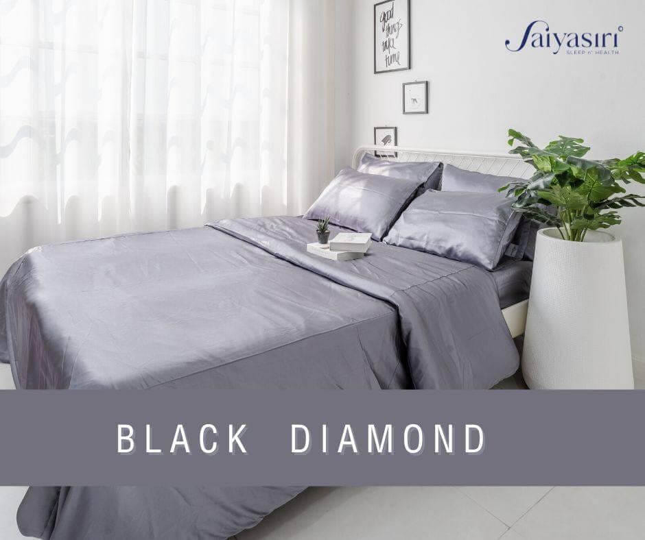 ปลอกผ้านวม SAIYASIRI รุ่น SIGNATURE ขนาด 3.5 ฟุต สี BLACK DIAMOND