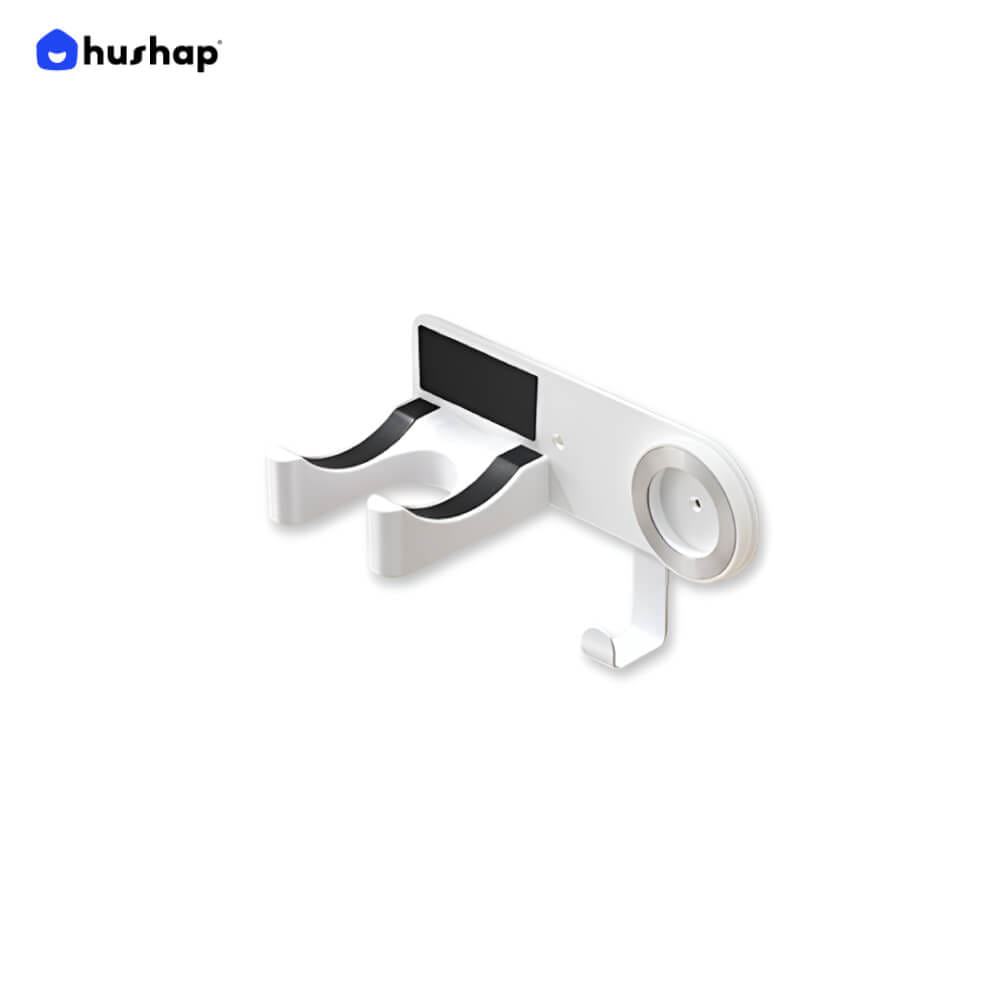 ที่วางไดร์เป่าผม แบบติดผนัง HUSHAP รุ่น BB-02 พร้อมหัวล็อคกันขโมย สีขาว สำหรับไดร์เป่าผมสากล_10