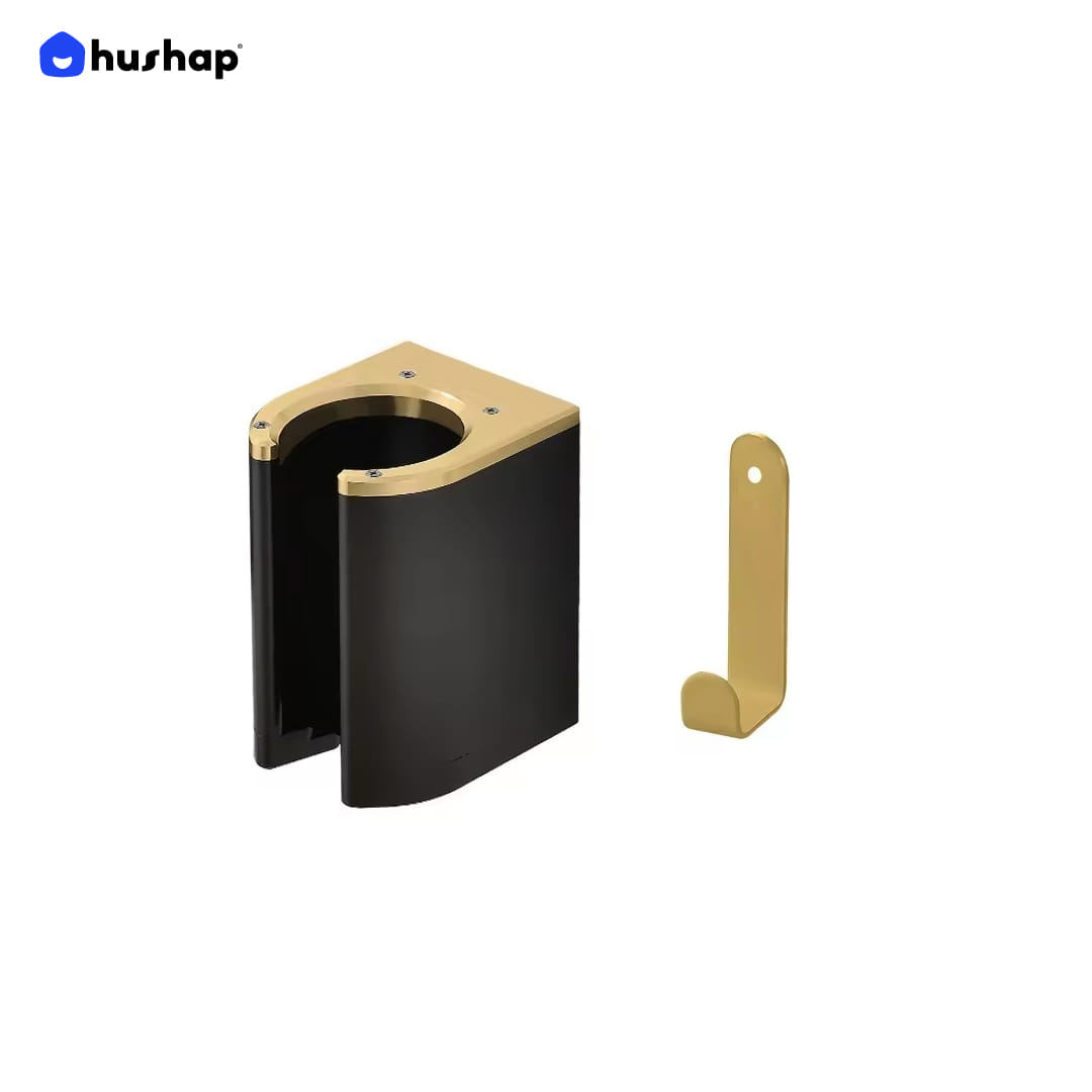 ที่วางไดร์เป่าผม แบบติดผนัง HUSHAP รุ่น BW-05A สีดำ สำหรับ DYSON AIRSTRAIT, AIRWRAP, CORRALE, SUPERSONIC