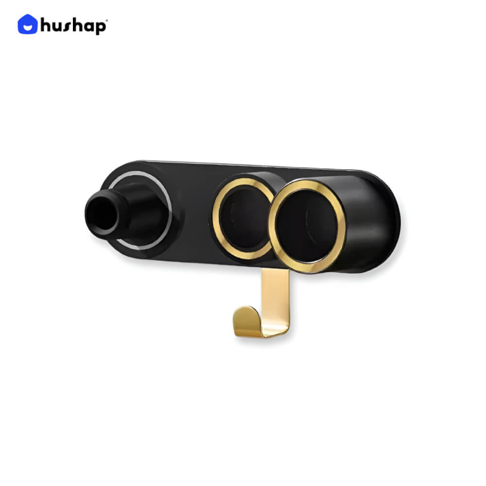ที่วางไดร์เป่าผม แบบติดผนัง HUSHAP รุ่น BC-00A สีดำ สำหรับ DYSON SUPERSONIC HD08, HD15, HD16