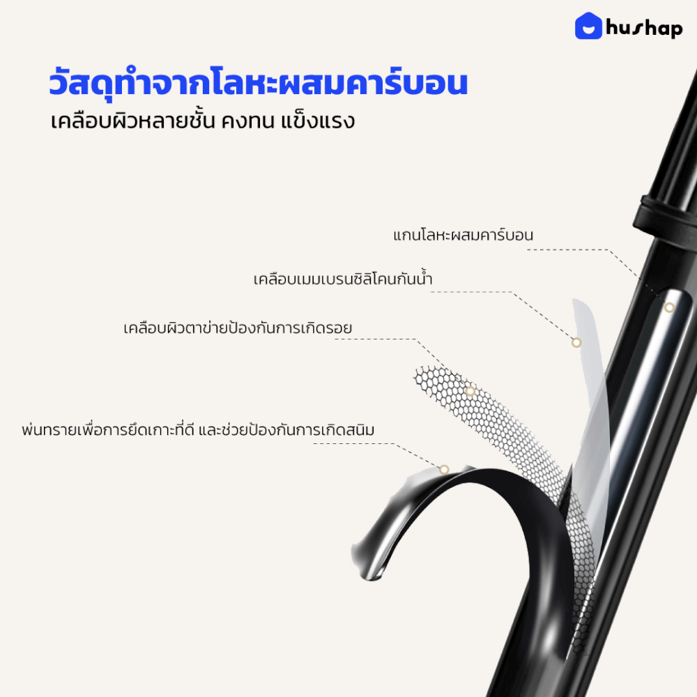 ขาตั้งไดร์เป่าผม แบบตั้งพื้น HUSHAP หมุนได้ 360° สีดำ รองรับไดร์เป่าผมทุกรุ่น_3