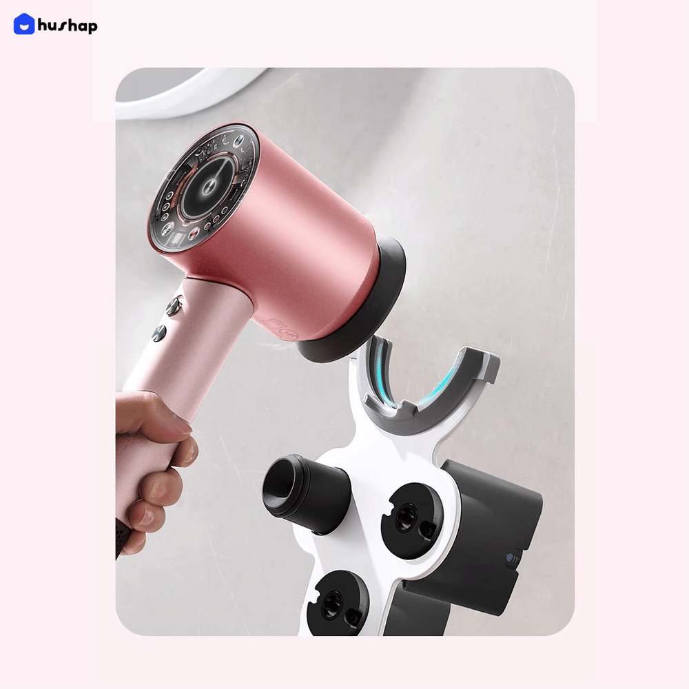 ที่วางไดร์เป่าผม HUSHAP สีขาว เก็บหัวอุปกรณ์ได้ 5 หัว สำหรับ DYSON SUPERSONIC HD08, HD15, HD16_4