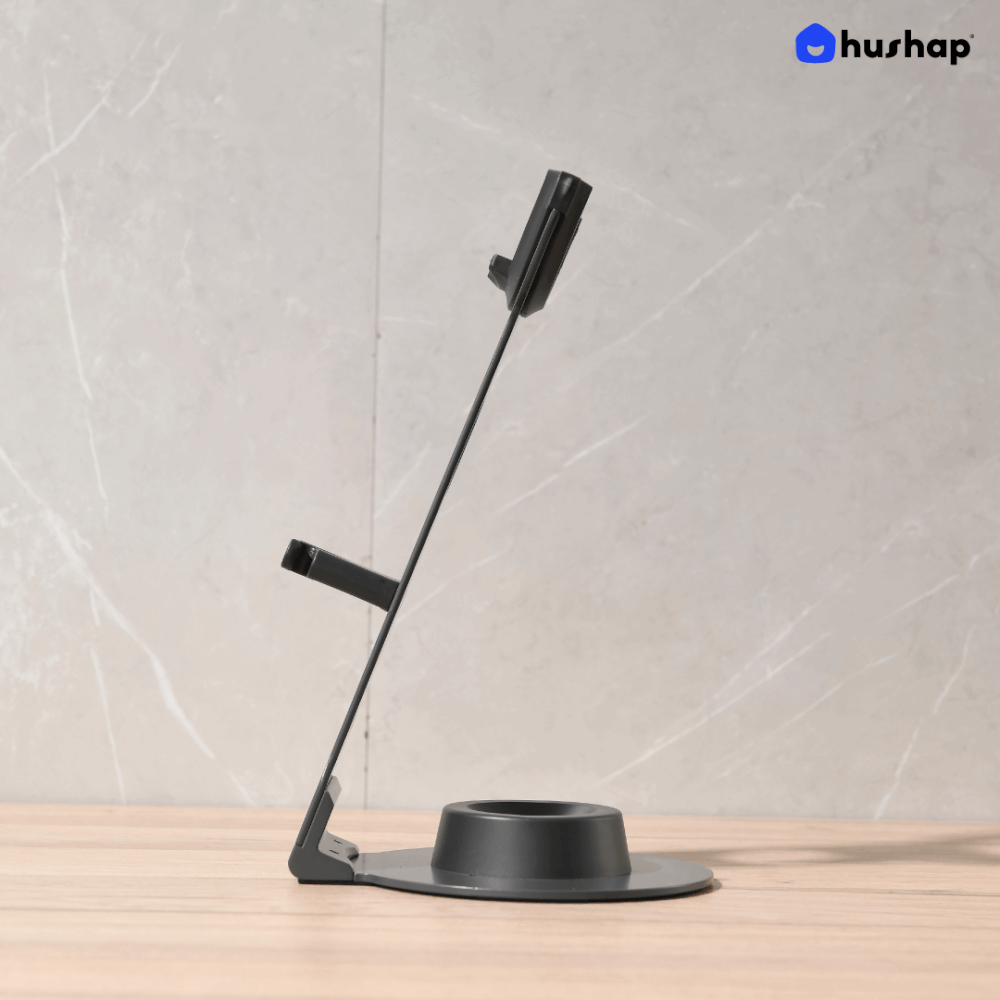 ที่วางไดร์เป่าผม HUSHAP สีเทา เก็บหัวอุปกรณ์ได้ 3 หัว สำหรับ DYSON, DREAME และ LAIFEN_6