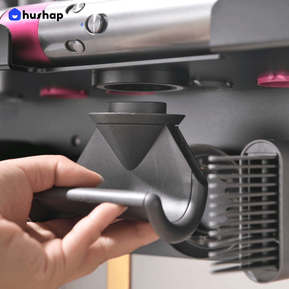 ที่วางไดร์เป่าผม แบบติดผนัง HUSHAP รุ่น BW-02GM 2IN1 สีดำ สำหรับ DYSON AIRWRAP และ SUPERSONIC_6