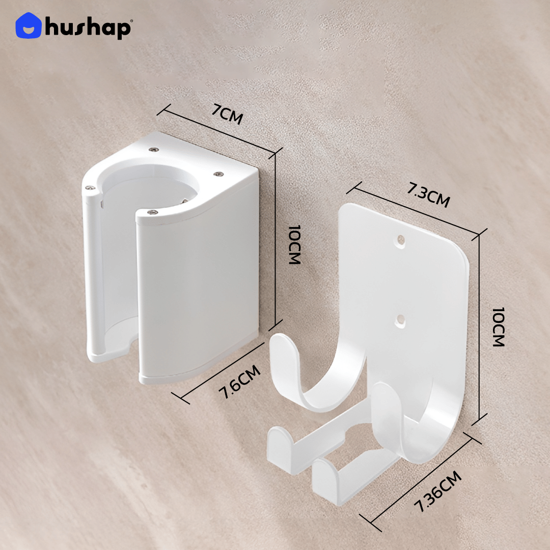 ที่วางไดร์เป่าผม แบบติดผนัง HUSHAP รุ่น BW-05C สีขาว สำหรับ DYSON AIRSTRAIT, AIRWRAP, CORRALE, SUPERSONIC