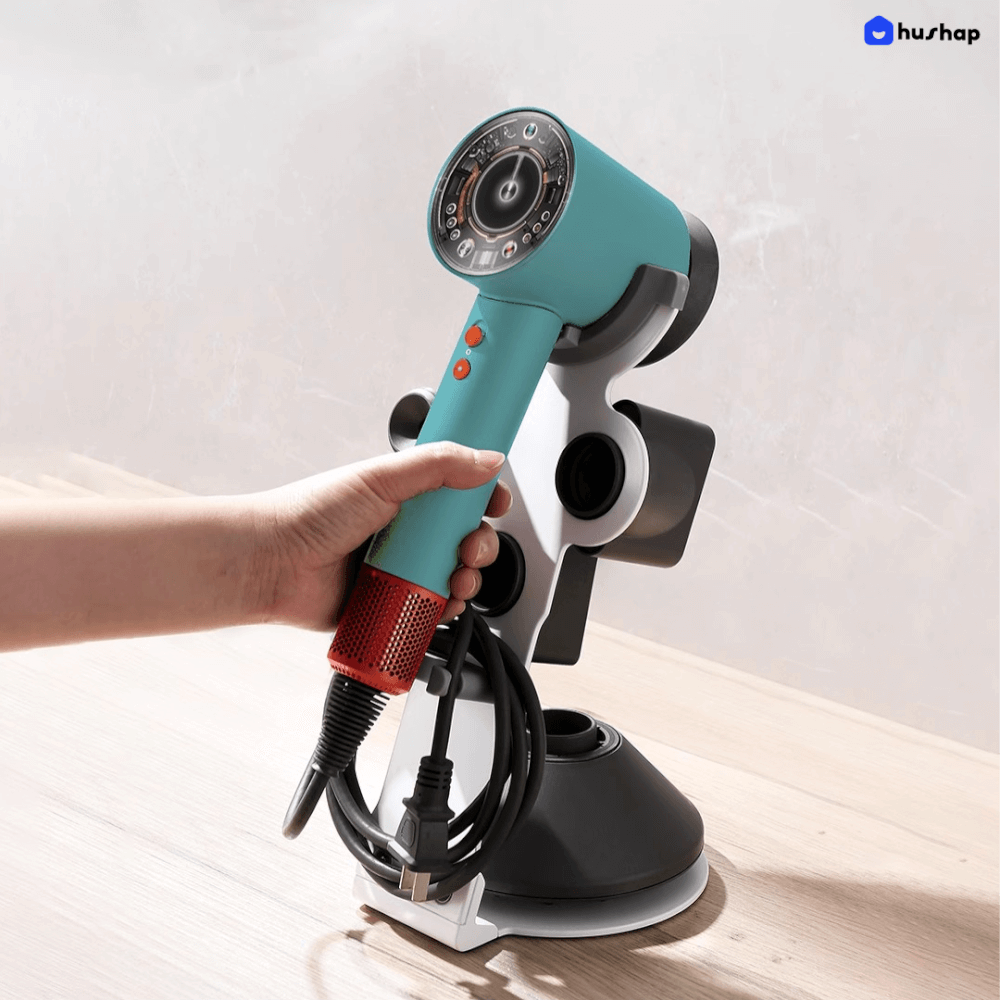 ที่วางไดร์เป่าผม HUSHAP สีเทา เก็บหัวอุปกรณ์ได้ 5 หัว สำหรับ DYSON SUPERSONIC HD08, HD15, HD16_8