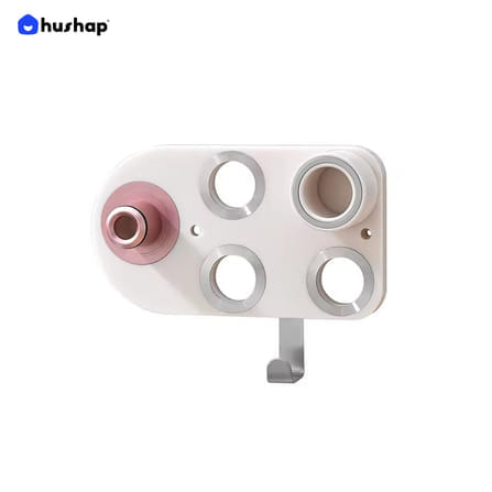 ที่วางไดร์เป่าผม แบบติดผนัง HUSHAP รุ่น BC-01 สีชมพู เก็บหัวอุปกรณ์ได้ 4 หัว สำหรับ DYSON SUPERSONIC HD08, HD15, HD16_1