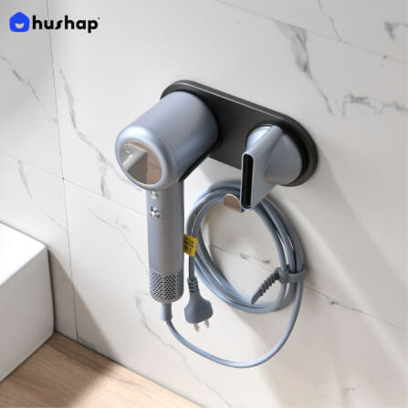 ที่วางไดร์เป่าผม แบบติดผนัง HUSHAP รุ่น BB-01 สีเทา สำหรับไดร์เป่าผมสากล, DYSON, DREAME, LAIFEN, FIYO, CONFU และ KAHEAL_3