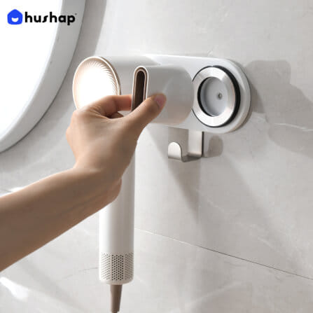 ที่วางไดร์เป่าผม แบบติดผนัง HUSHAP รุ่น BB-01 สีขาว สำหรับไดร์เป่าผมสากล, DYSON, DREAME, LAIFEN, FIYO, CONFU และ KAHEAL_6