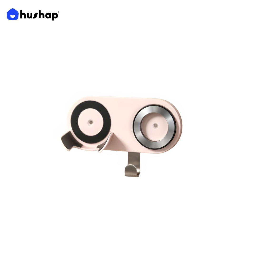 ที่วางไดร์เป่าผม แบบติดผนัง HUSHAP รุ่น BB-01 สีชมพู สำหรับไดร์เป่าผมสากล, DYSON, DREAME, LAIFEN, FIYO, CONFU และ KAHEAL_0