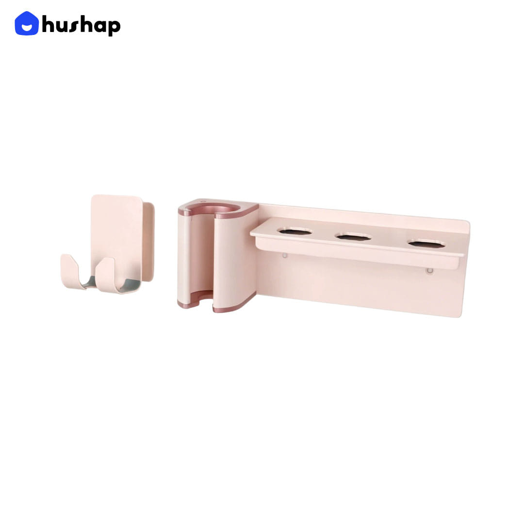 ที่วางไดร์เป่าผม แบบติดผนัง HUSHAP รุ่น BW-85 สีชมพูเซรามิกพิงค์ สำหรับ DYSON AIRWRAP HS09 (CO-ANDA 2X)_0