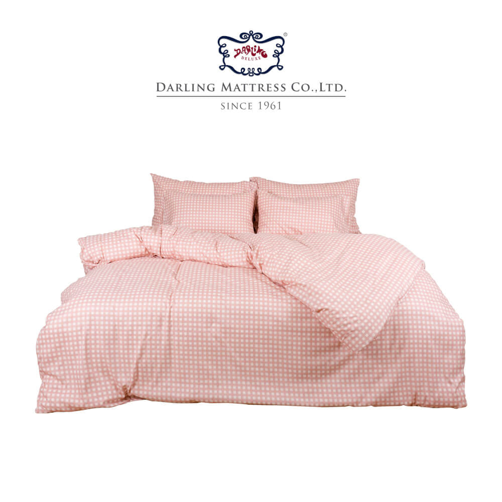 ชุดผ้าปูผ้านวม 6 ฟุต DARLING MATTRESS รุ่นมินิมอล ลายสวีทพาย_0