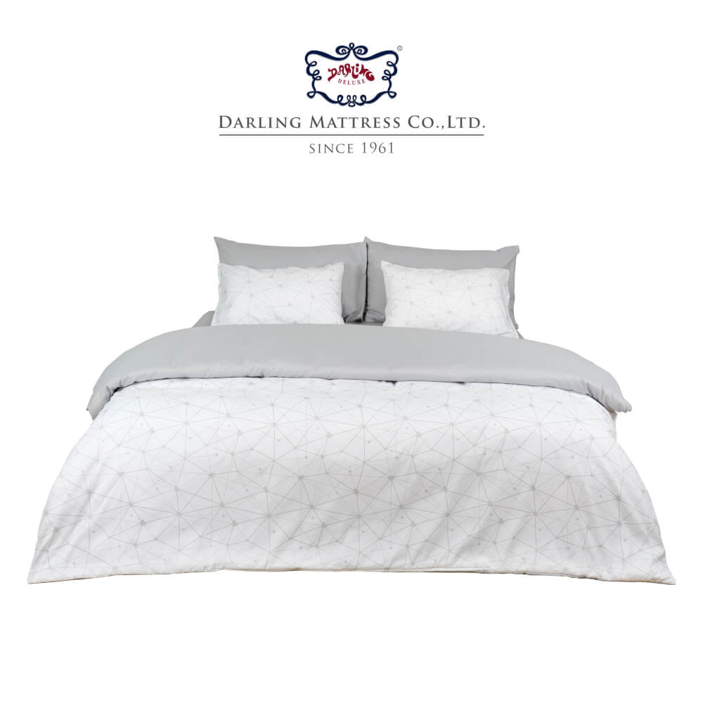 ชุดผ้าปูผ้านวม 6 ฟุต DARLING MATTRESS รุ่น2 สี 2 สไตล์ ลายจีเวล_0