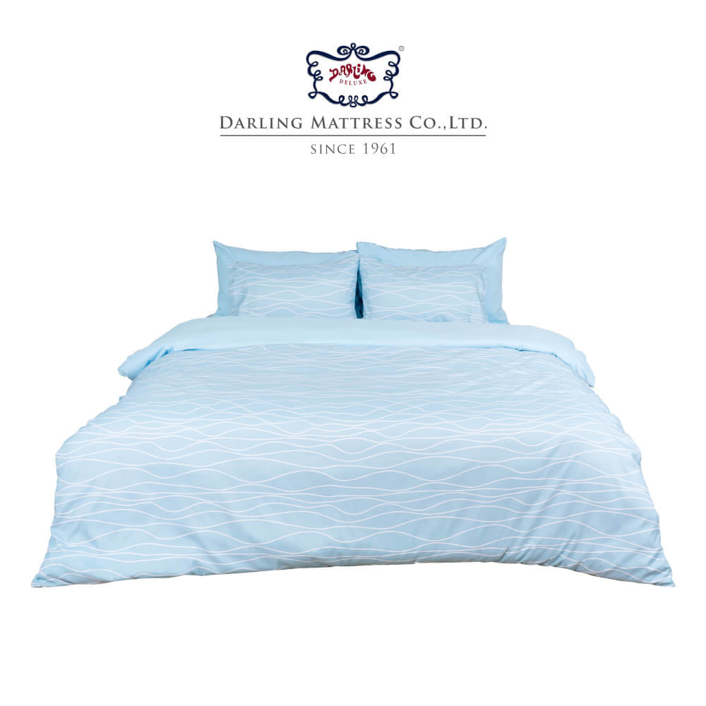 ชุดผ้าปูผ้านวม 6 ฟุต DARLING MATTRESS รุ่น2 สี 2 สไตล์ ลายริวารี่